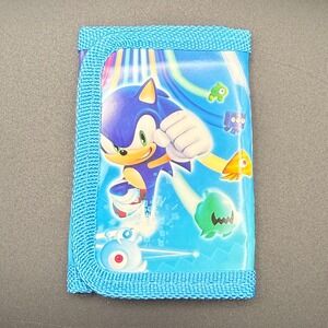 Sonic the Hedgehog Kids Wallet Blue Velcro Closure